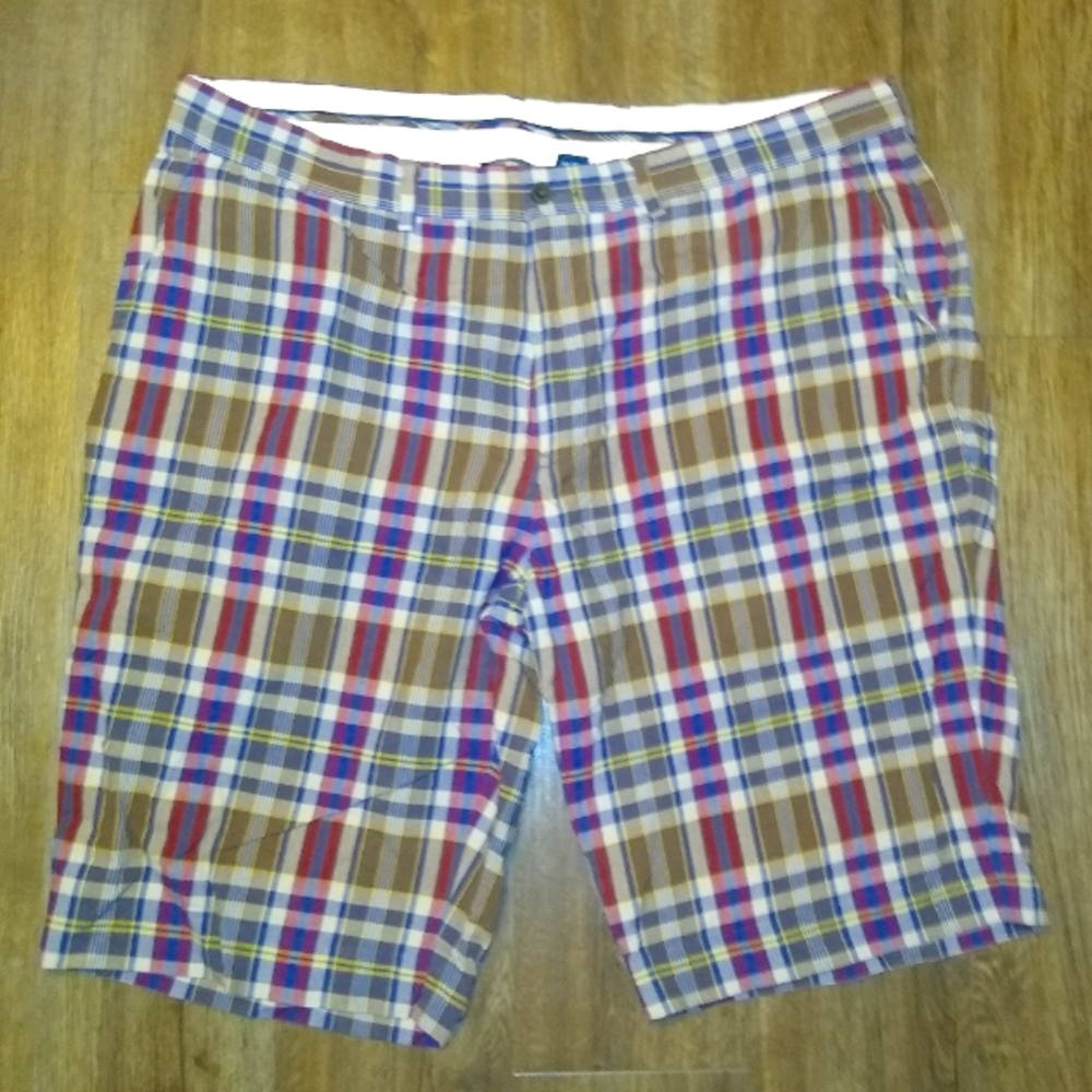 Vintage POLO RALPH LAUREN Y2K Plaid Preppy Cotton Bermuda Shorts Men's 42 Golf